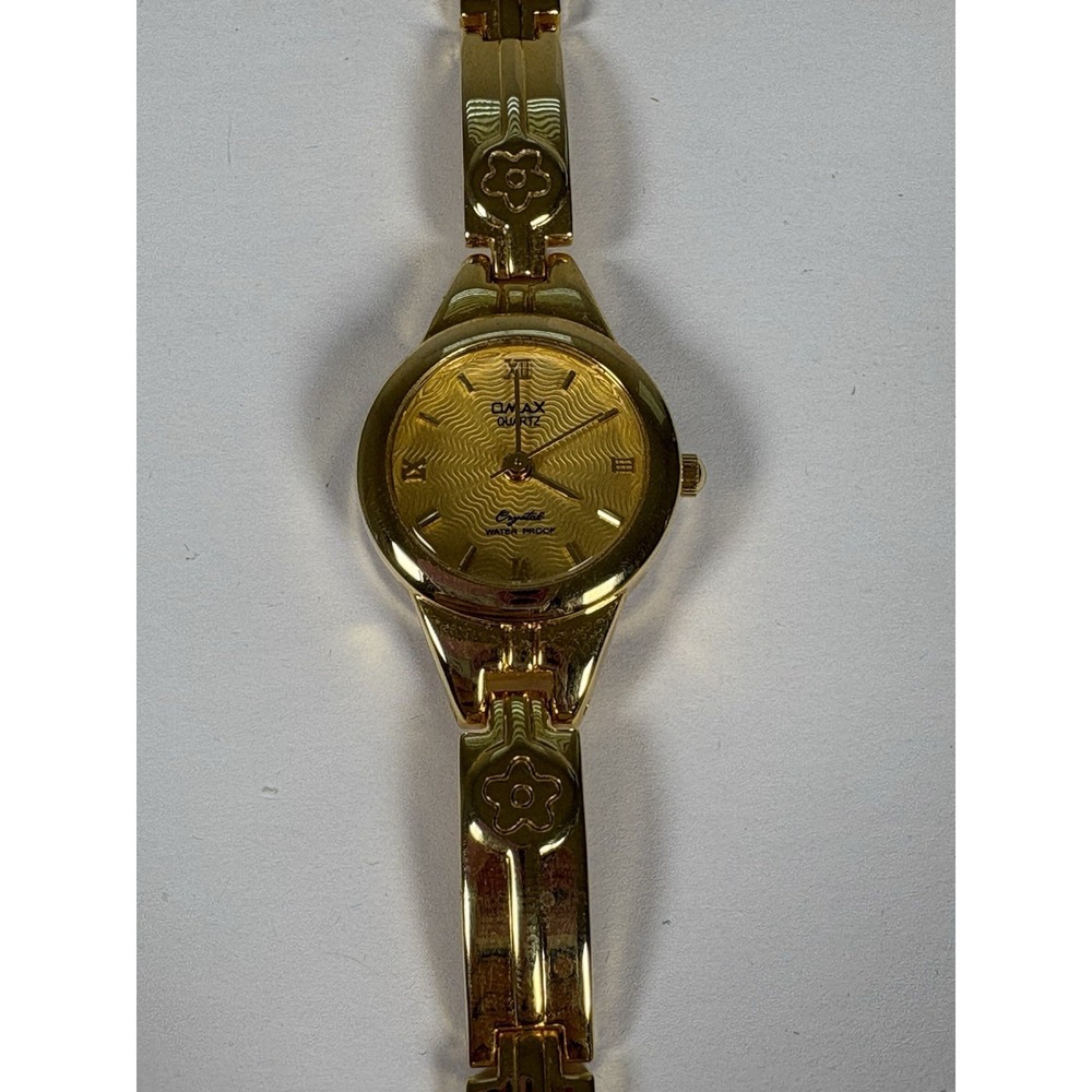 Vintage Omax Quartz Gold Tone Women's Watch Bracelet Japan